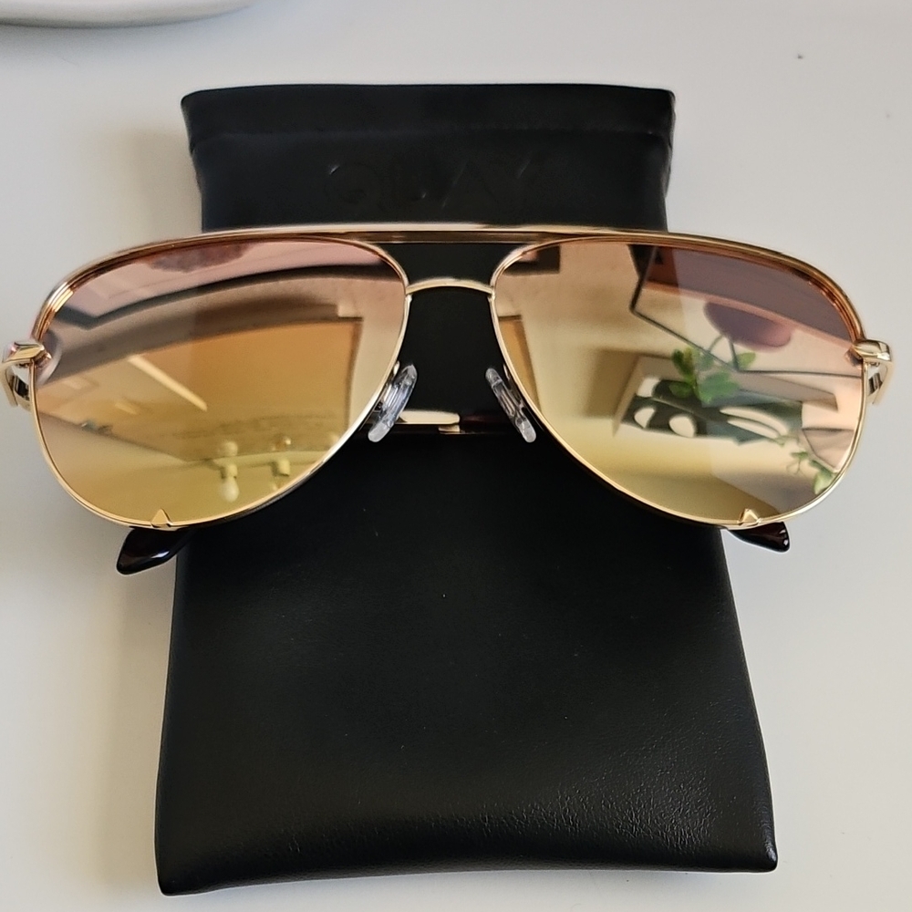Quay Australia High Key Sunglasses in Gold